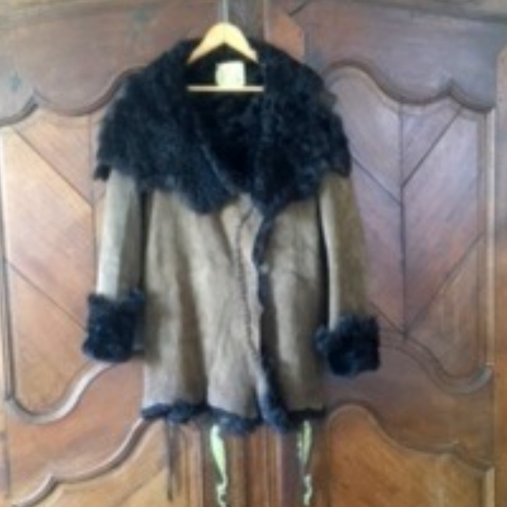 Nigel Preston&Knight Nutmeg Shearling coat Sz S
